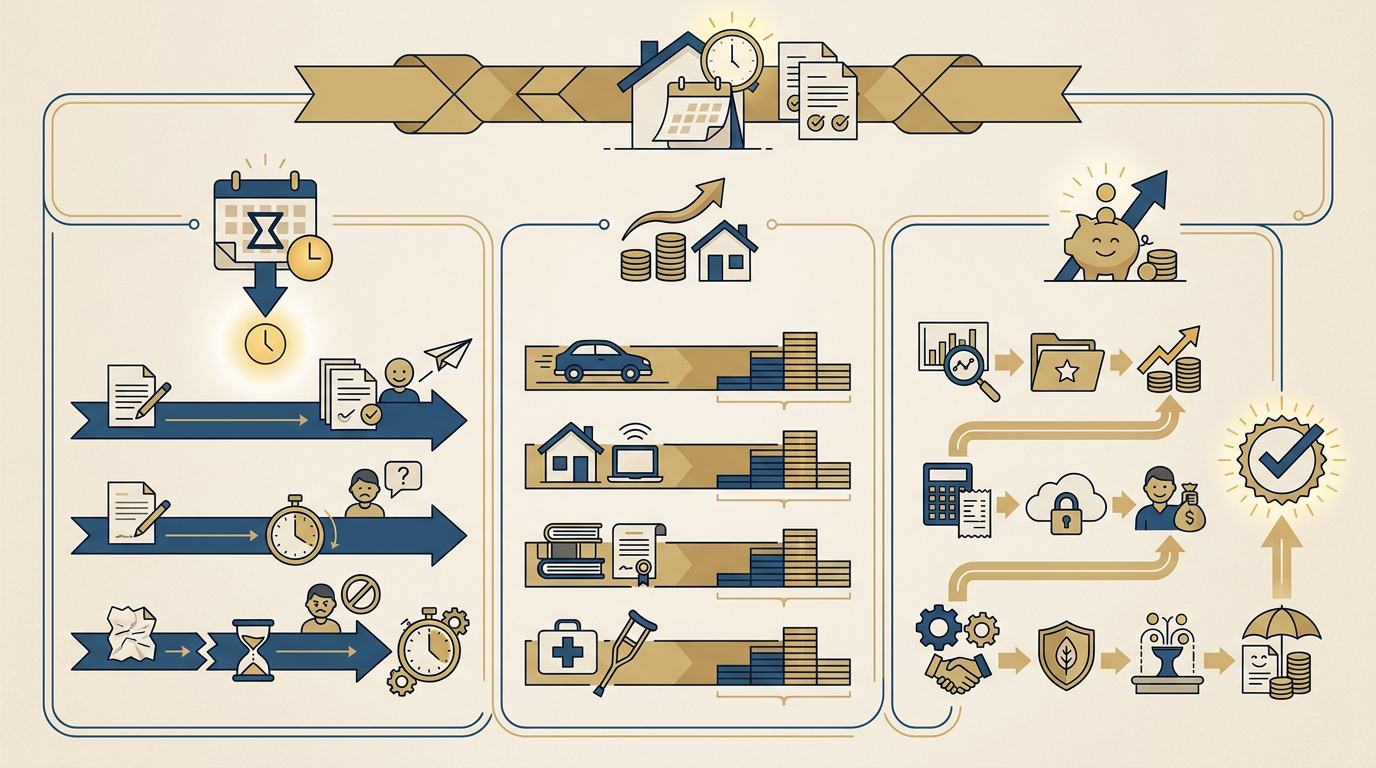 Redaktionelle Infografik zum Thema Steuererklärung 2025: Fristen, Pauschalen und Spartipps im Überblick