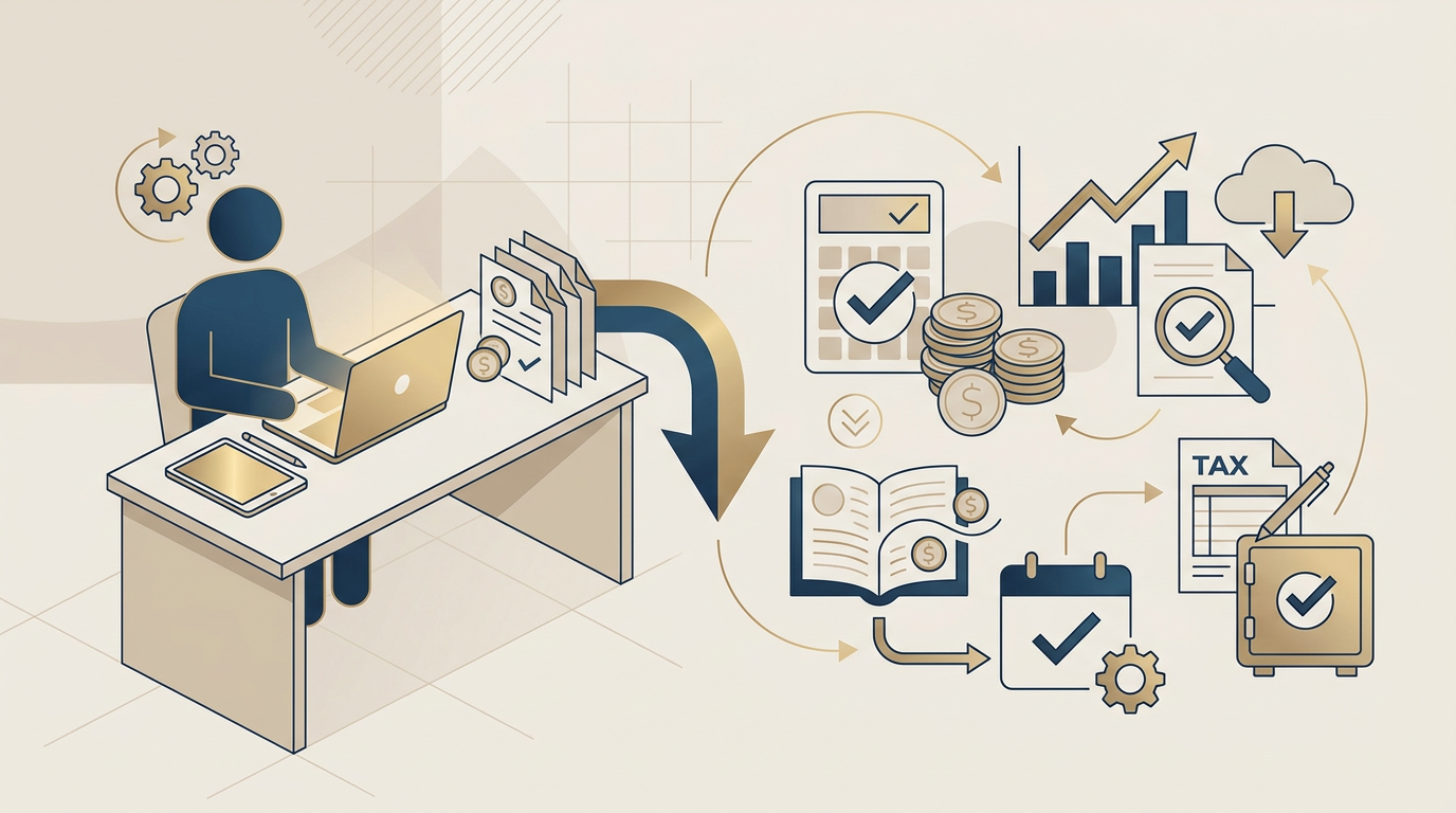 Arbeitsmittel 2026: Steuerliche Sofortabschreibung für IT & Büro Redaktionelle Infografik zum Thema Arbeitsmittel 2026: Steuerliche Sofortabschreibung für IT & Büro