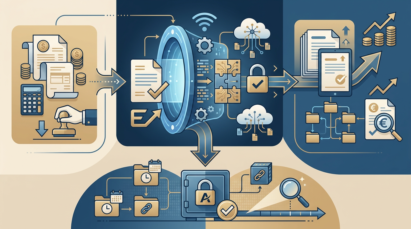 E-Rechnung 2026: Empfangspflicht und GoBD-konforme Archivierung Redaktionelle Infografik zum Thema E-Rechnung 2026: Empfangspflicht und GoBD-konforme Archivierung