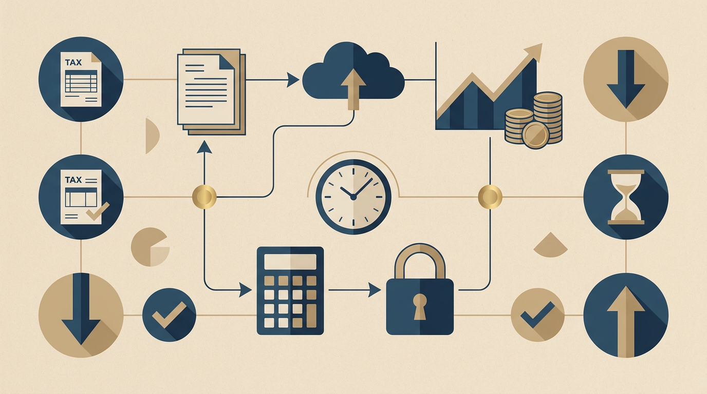 Redaktionelle Infografik zum Thema Steuernachzahlungen 2026: Liquiditätsmanagement für Freelancer