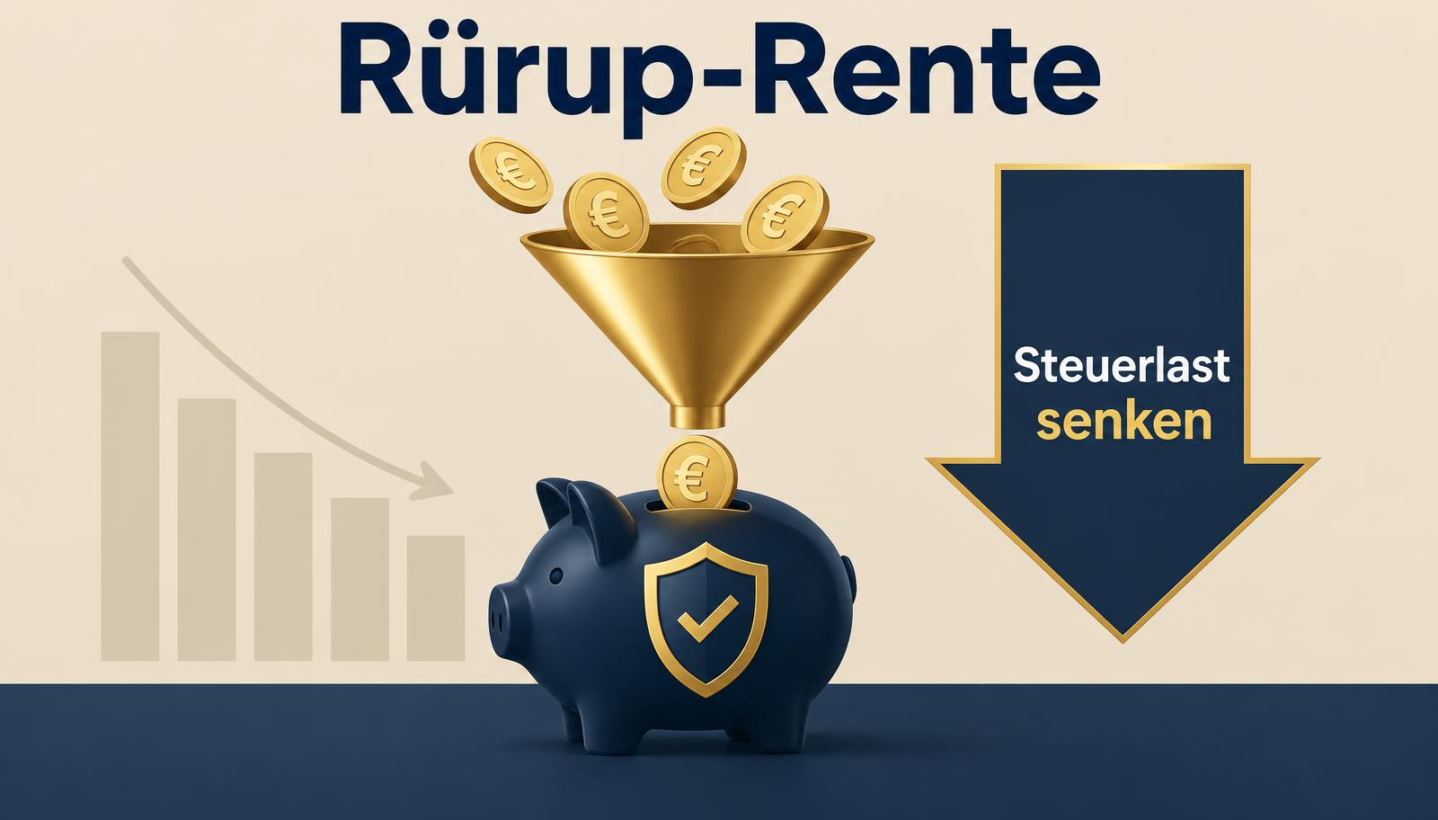 Infografik: Rürup-Rente zur Senkung der Steuerlast bei Abfindung